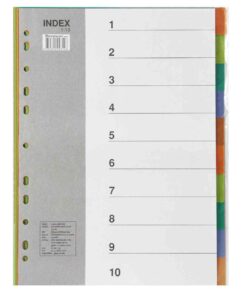 ชุดดัชนี PVC BENNON A4 10 หยัก IX902(สี)