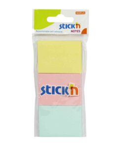 กระดาษโน้ต STICKN 1.5"x2" (1x3) 21126 คละสี