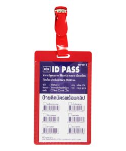 ป้ายติดบัตร+คลิป SANKO EP001-1 แดง
