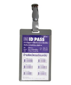 ป้ายติดบัตร+คลิป SANKO EP001-1 เทา