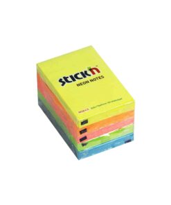 กระดาษโน้ต STICKN 3"x2"  คละสี 4+1 NEON