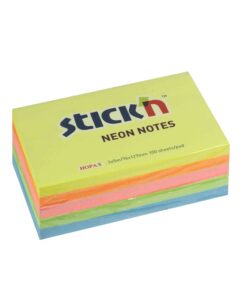 กระดาษโน้ต STICKN 3"x5"  คละสี 4+1 NEON