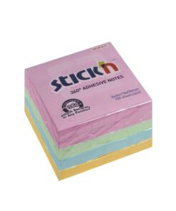 กระดาษโน้ต STICKN 3"x3"  คละสี 4+1 แถบกาว 360*