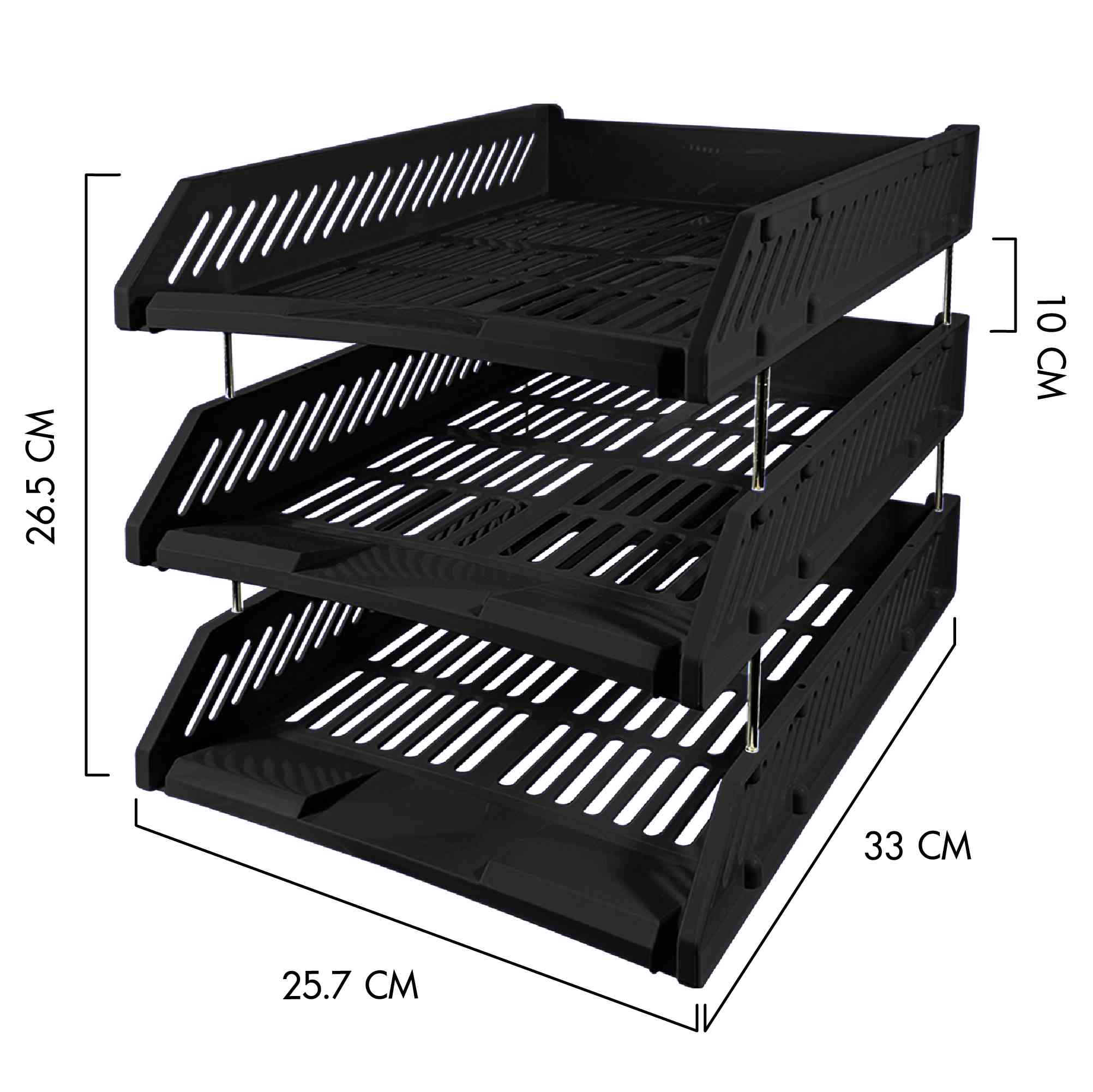 ถาดวางเอกสาร 3 ชั้น BENNON L3 ดำ - Image 2