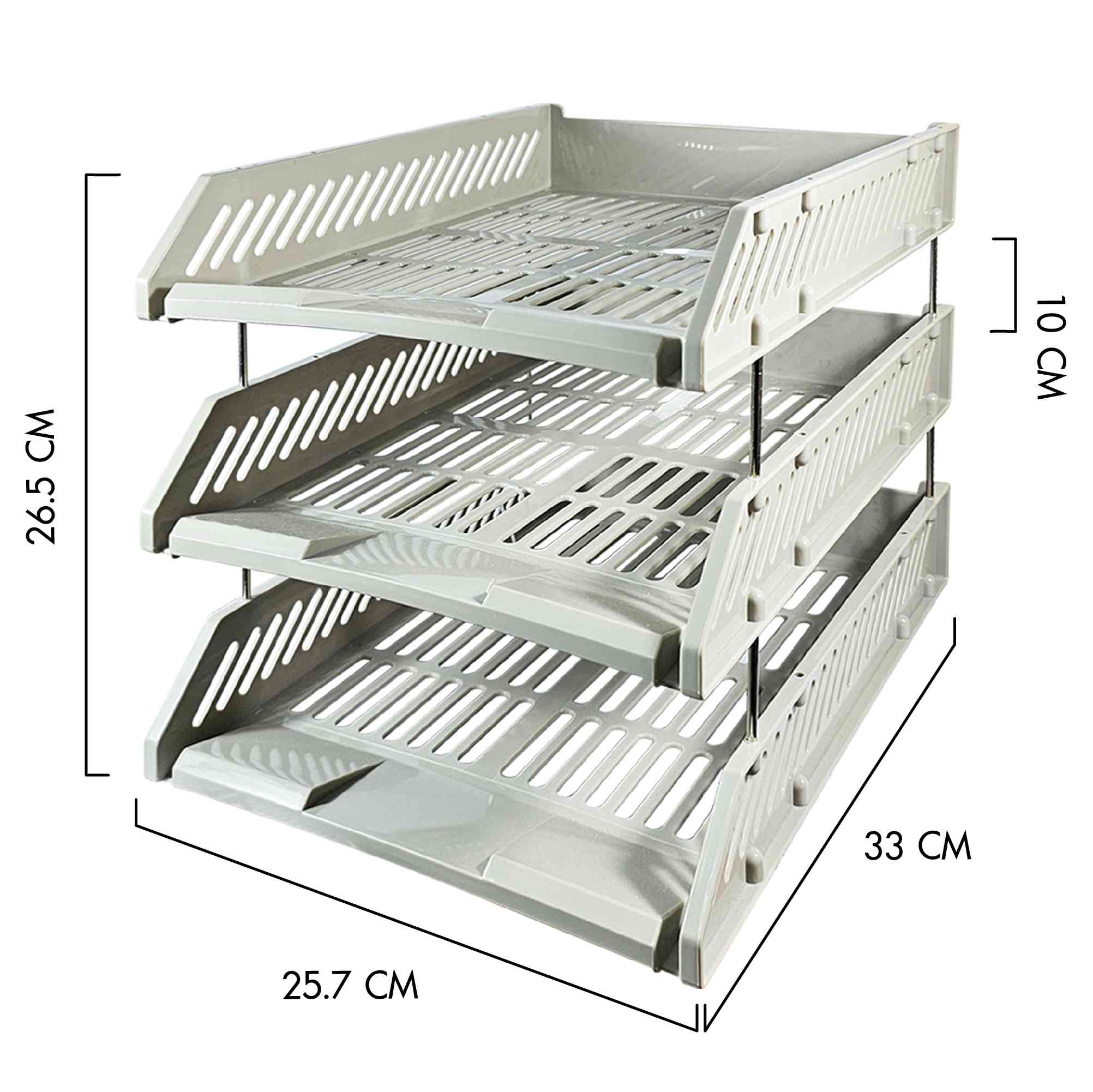 ถาดวางเอกสาร 3 ชั้น BENNON L3 เทา - Image 2